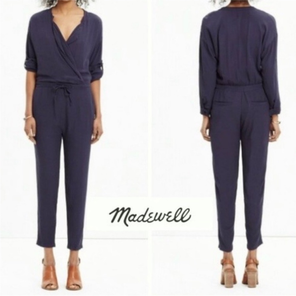 Madewell novelist navy tapered jumpsuit XXS